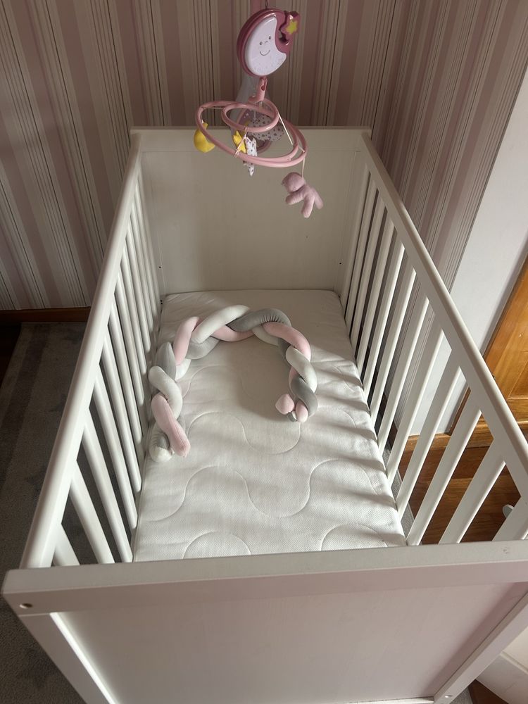 SUNDVIK Berço, branco, 60x120 cm com pouco uso
