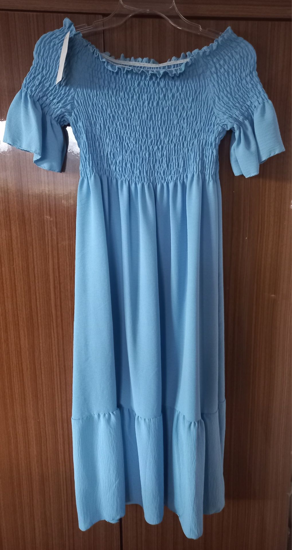 Sukienka hiszpanka niebieska nowa rozmiar uniwersalny