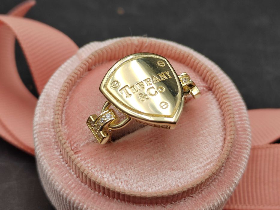 NOWY Złoty Pierścionek Tiffany r14 / Złot o585
