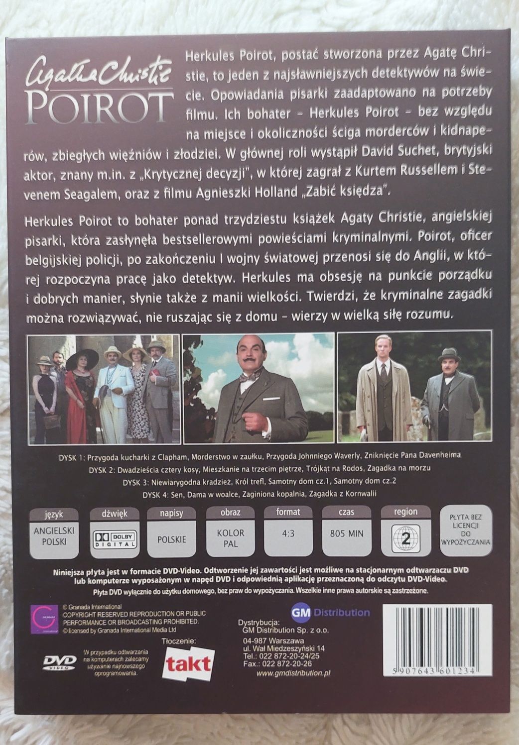 Agatha Christie Poirot 4x DVD film