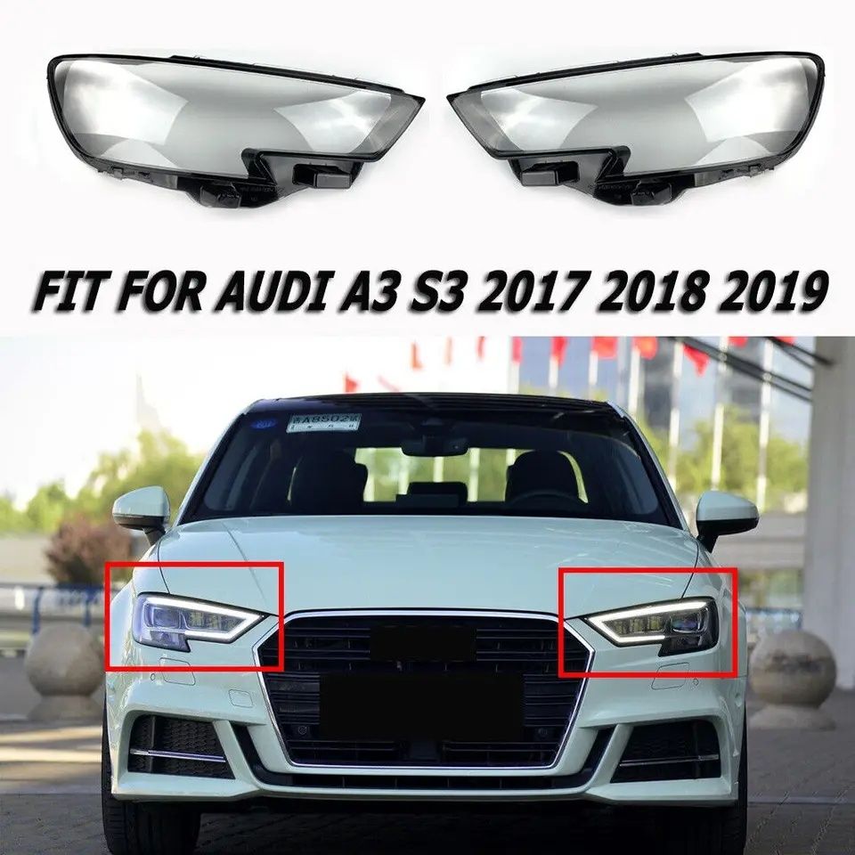 Vidro capa lente farol ótica audi A3 8V S3 2016 ate 2020