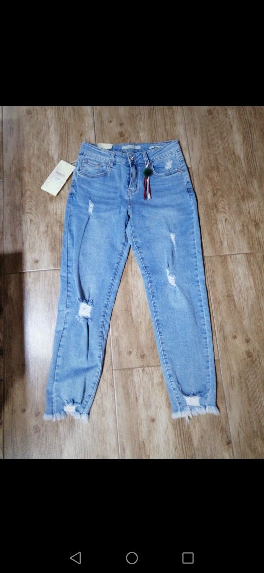 Jeansy mom jeans S