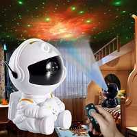 Lampka nocna LED projektor rzutnik gwiazd nieba astronauta pilot