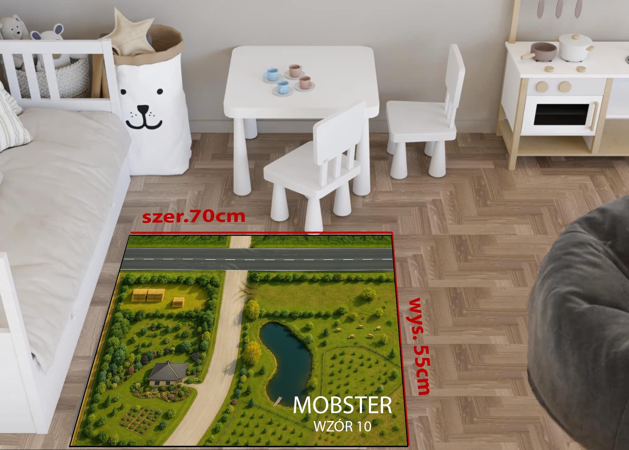 Mata playmat hot wheels samochodziki prezent urodziny wyścigi cars