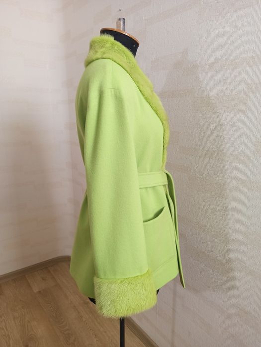 Пальто вовна, кашемір з натуральною норкою