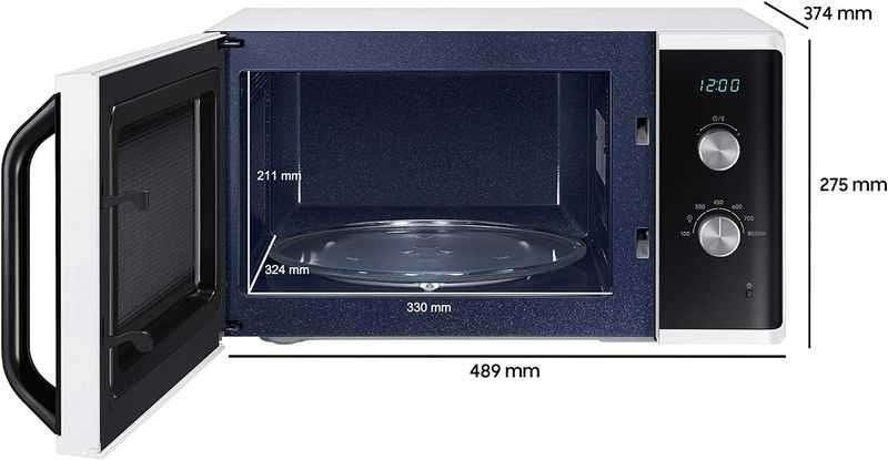 Kuchenka mikrofalowa wolnostojąca mikrofalówka SAMSUNG MS23K3614AW 23L