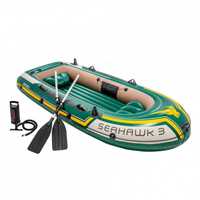 BARCO INSUFLÁVEL INTEX SEAHAWK 3 & REMOS ALU - 295X137X43 CM