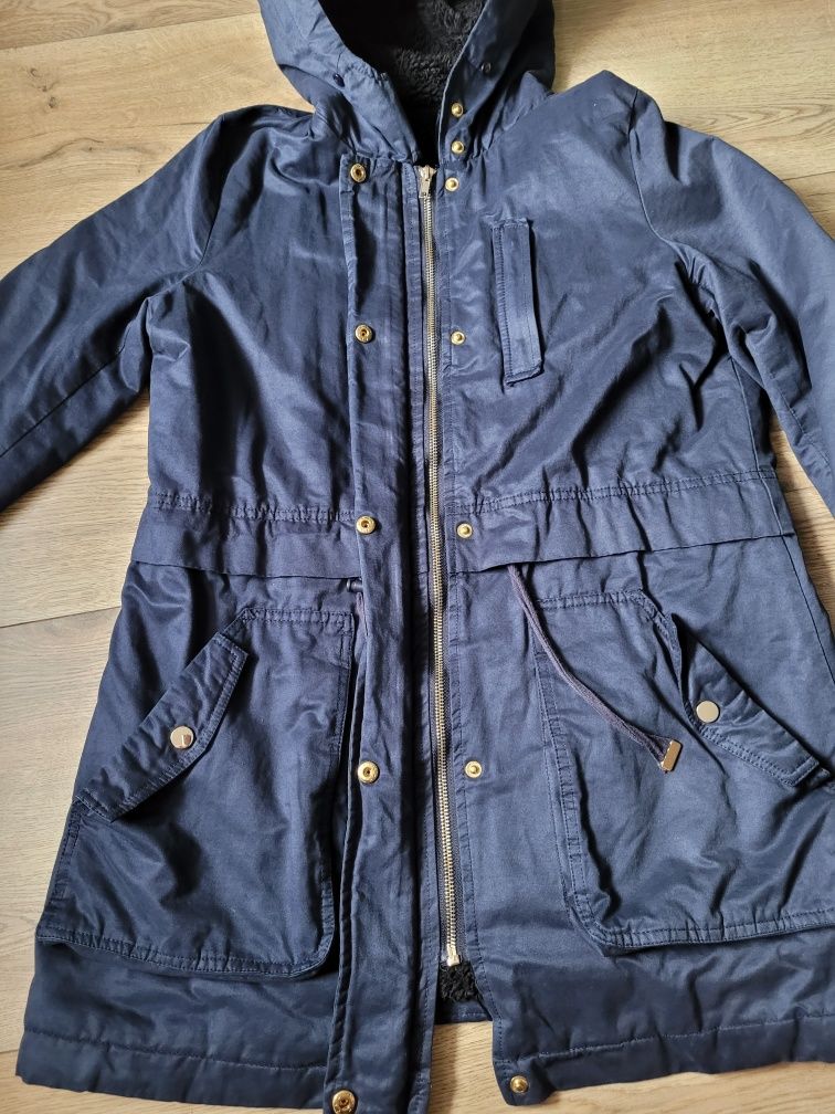 Kurtka zimowa parka reserved granatowa r.L 40