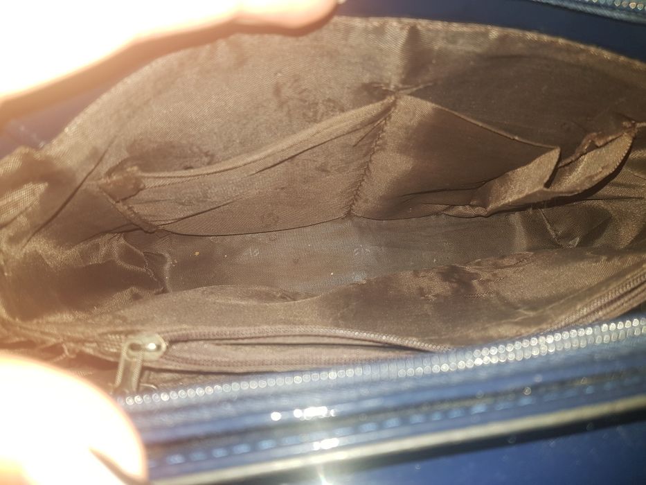 Сумка лакова синя