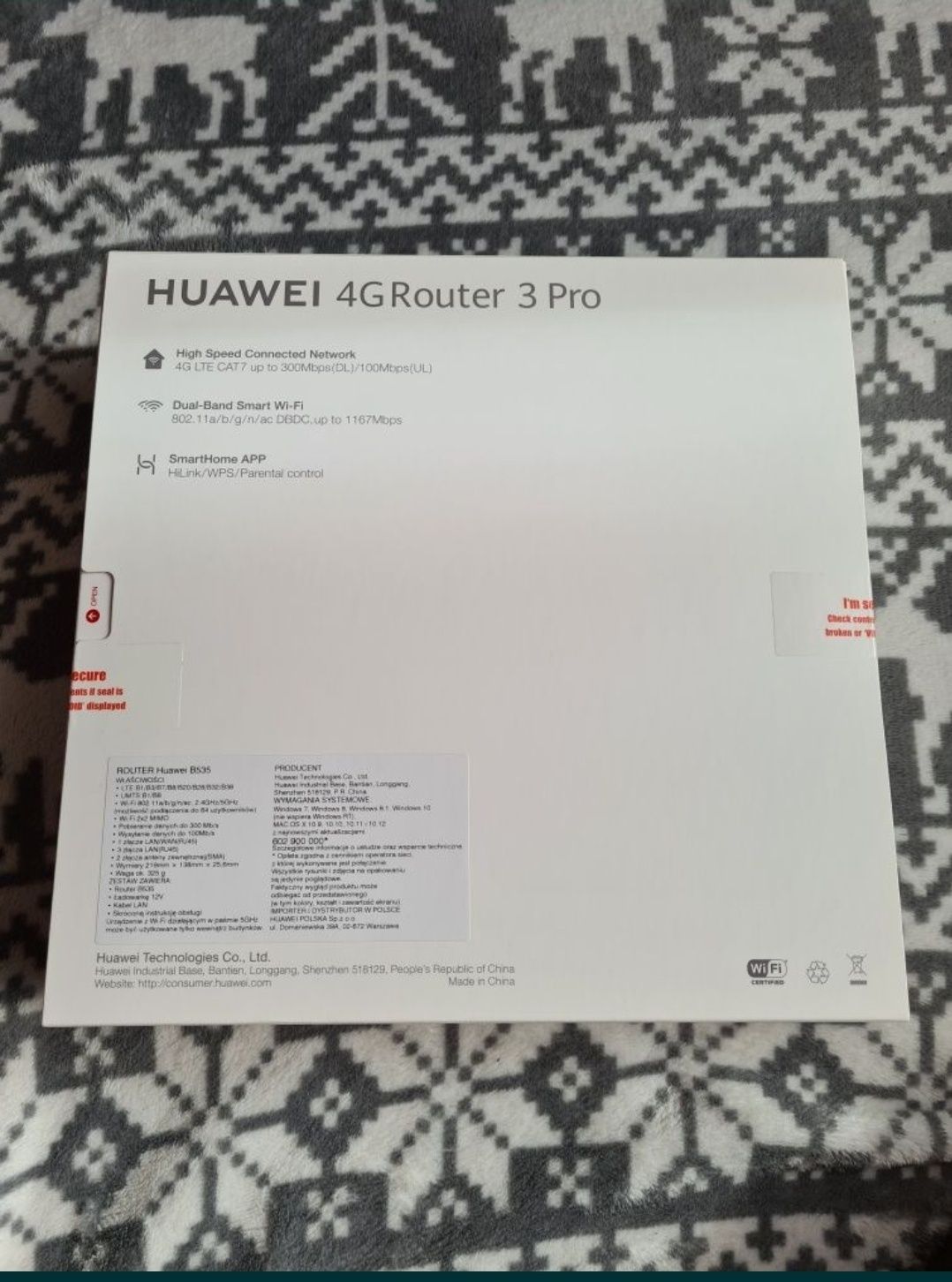Nowy Huawei B535 4G Router 3 Pro PL GW 24m