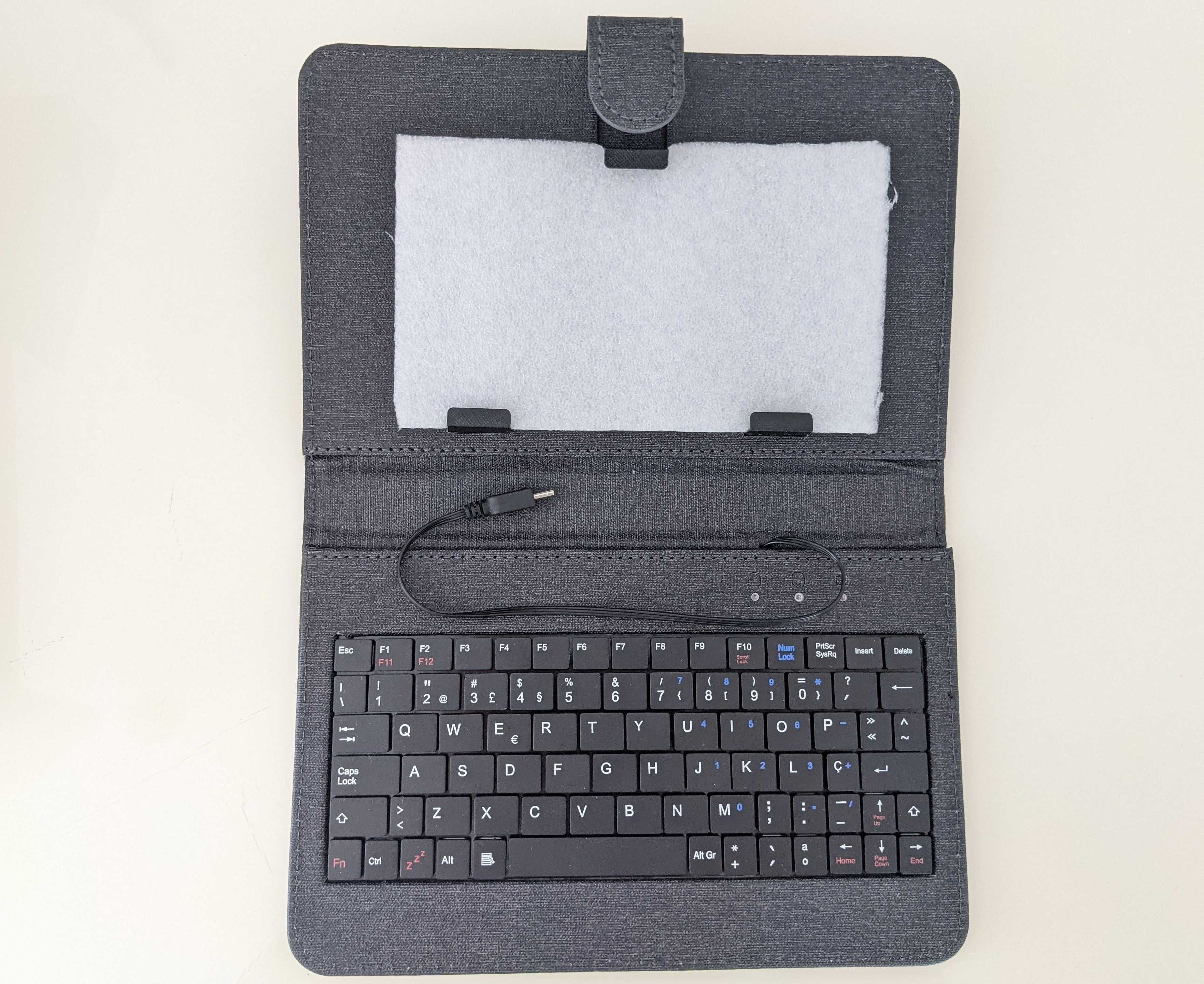 Capa Teclado ajustável p/ Tablet 8" Tipo-C *NOVO*