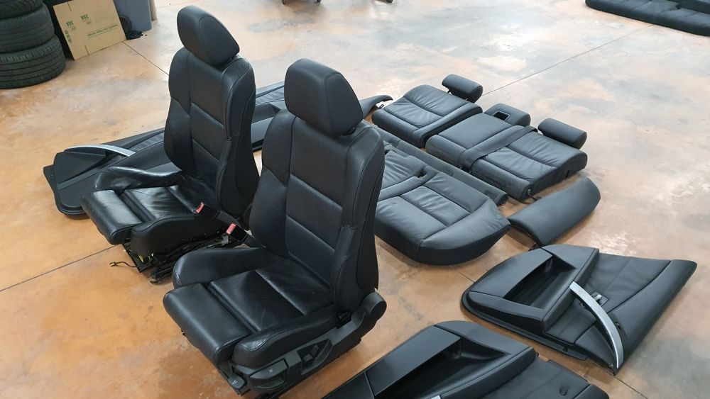 Interior Bmw E61 bancos forras kit pack M Touring pele preta my bmw