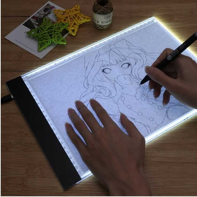Deska Kreślarska Podświetlana Tablica LED A4