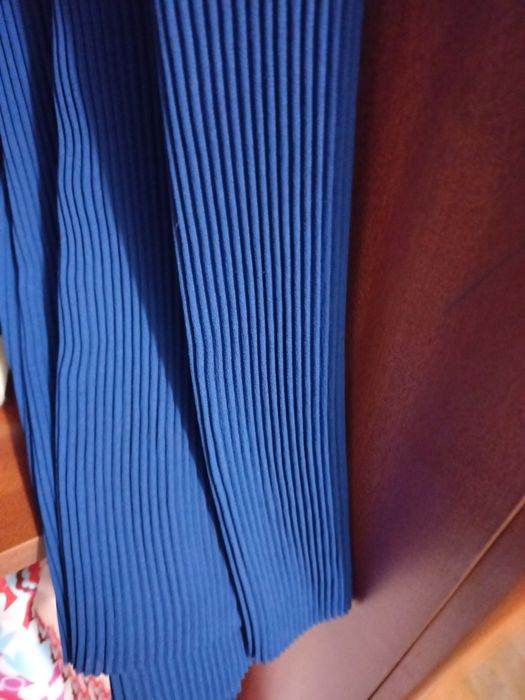 Pantalon plissado Zara Azulão