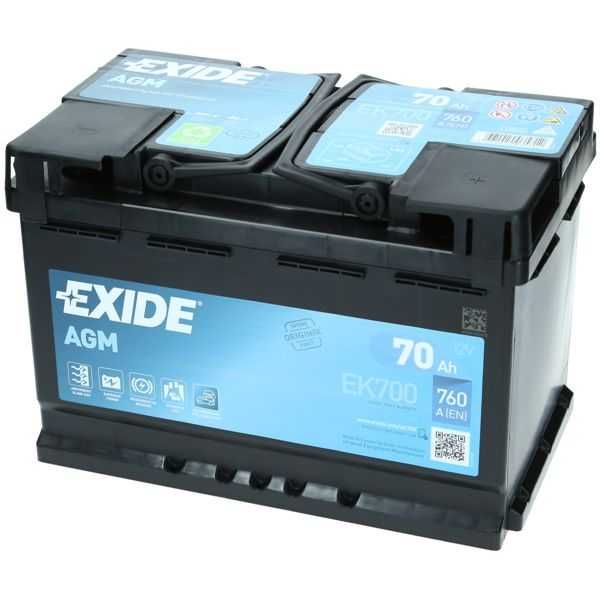 Akumulator Exide EK700 12V 70Ah 760A L3 AGM Start&Stop  Radom