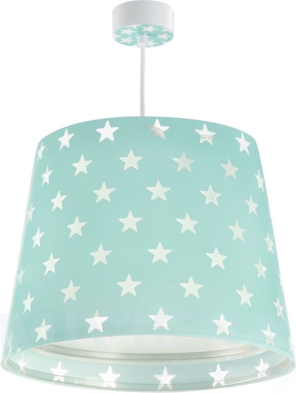Lampa Wisząca Zwis Sufitowa Zielona W Gwiazdki Sta