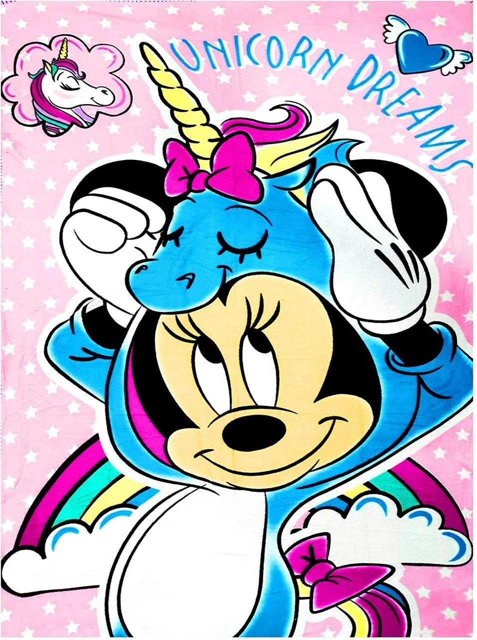 Детский флисовый плед Disney Минни Маус Пижамная вечеринка - 100х150