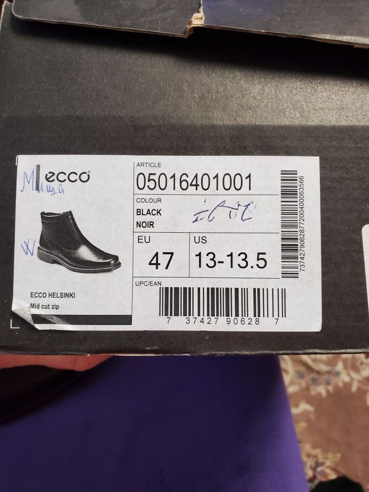 Ботинки ЕССО 30.5 см стелька новые оригинал