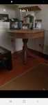 Mesa madeira rustica 90 cm de diametro