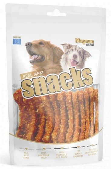 Miękkie przysmaki z kurczakiem i ryżem do nagradzania psa Magnum 250g