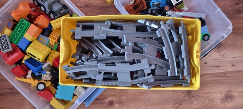 Zestaw klocków Dla Dzieci KIocki Lego Duplo 10kg + Pojemniki + Tory +