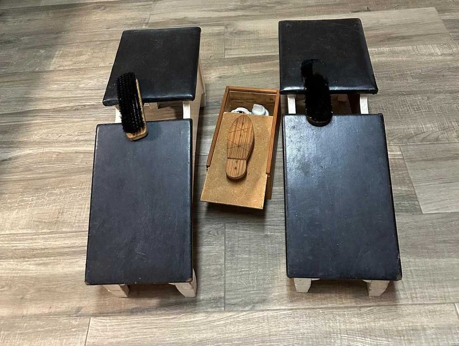 Bancos do engraxar antigos, bancos do engraxador