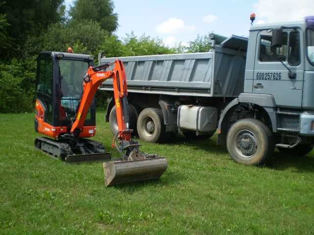 usługi transportowe do 20t .usługi koparką i mini koparka piasek