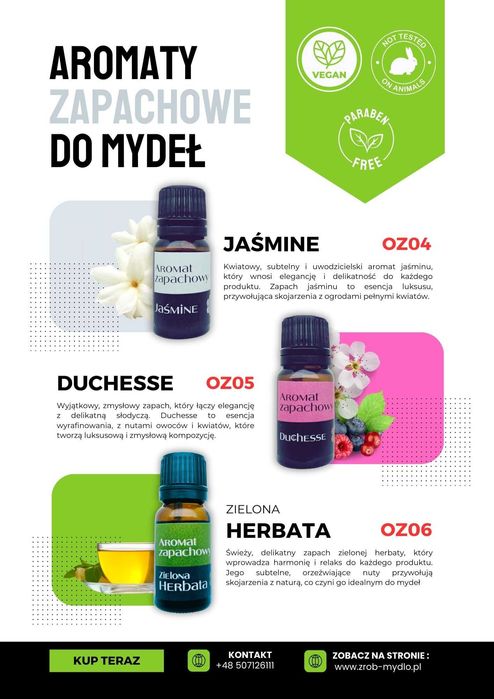 Aromat zapachowy do mydeł i kosmetyków Fresh 10ml