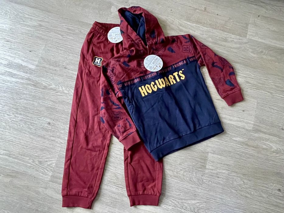 Nowy zestaw Harry Potter bluza z kapturem + spodnie 128/134