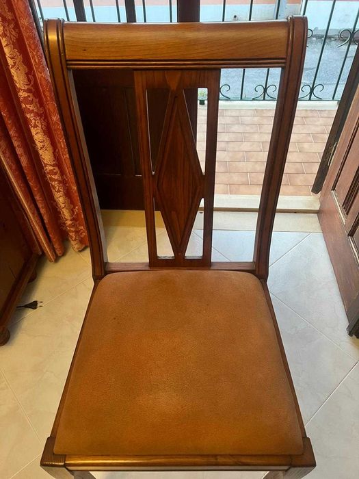 Mesa sala redonda madeira cerejeira