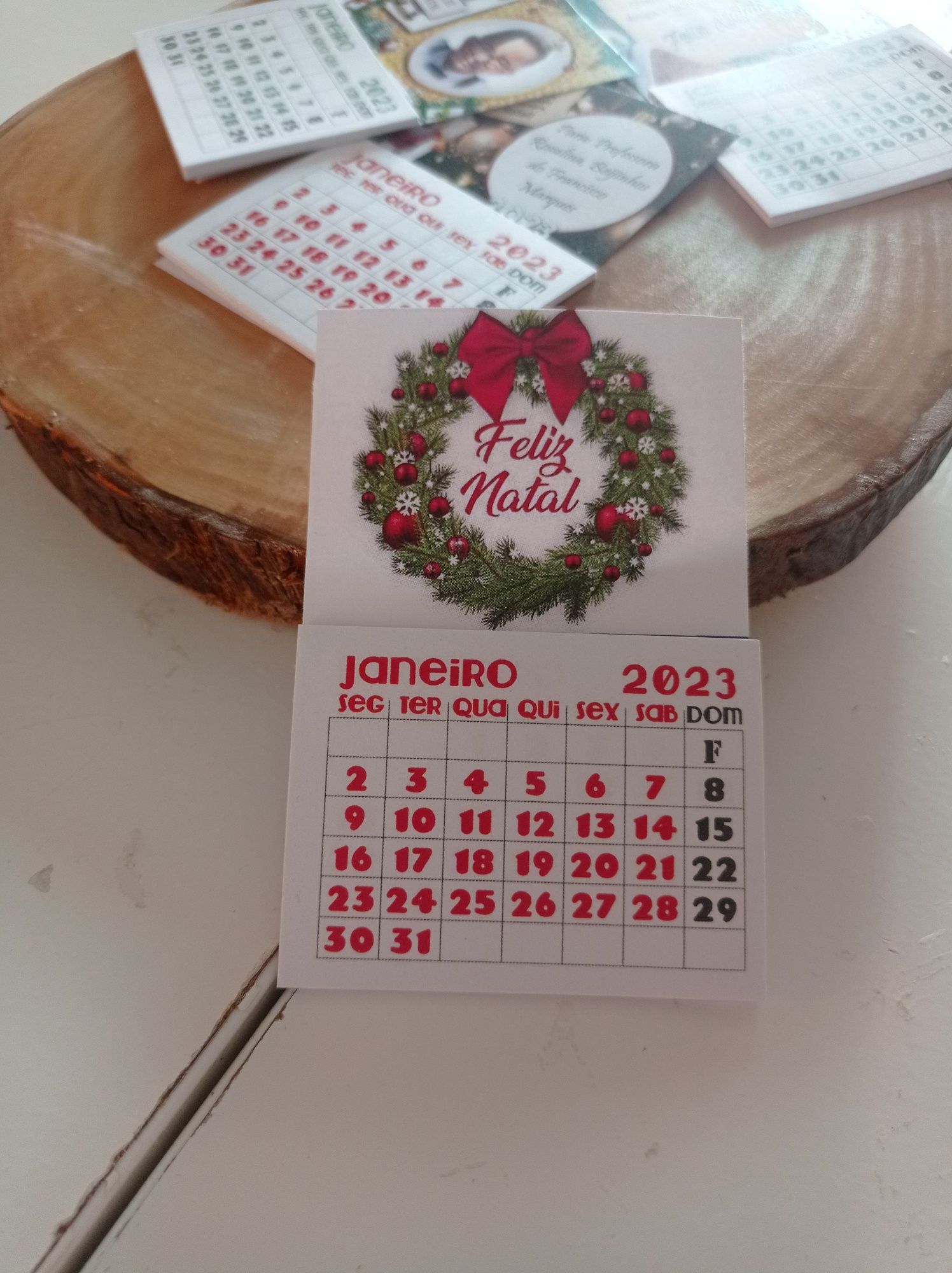 Mini calendários 2023 personalizados