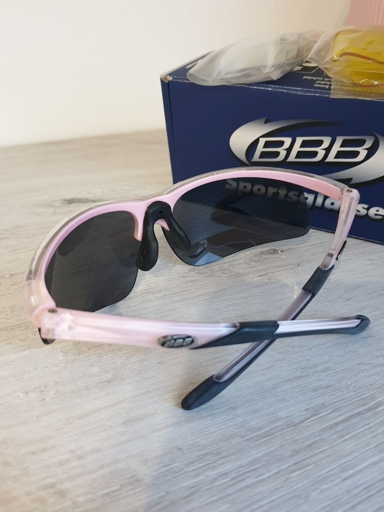 Okulary sportowe / rowerowe BBB + 2x wymienne szkła