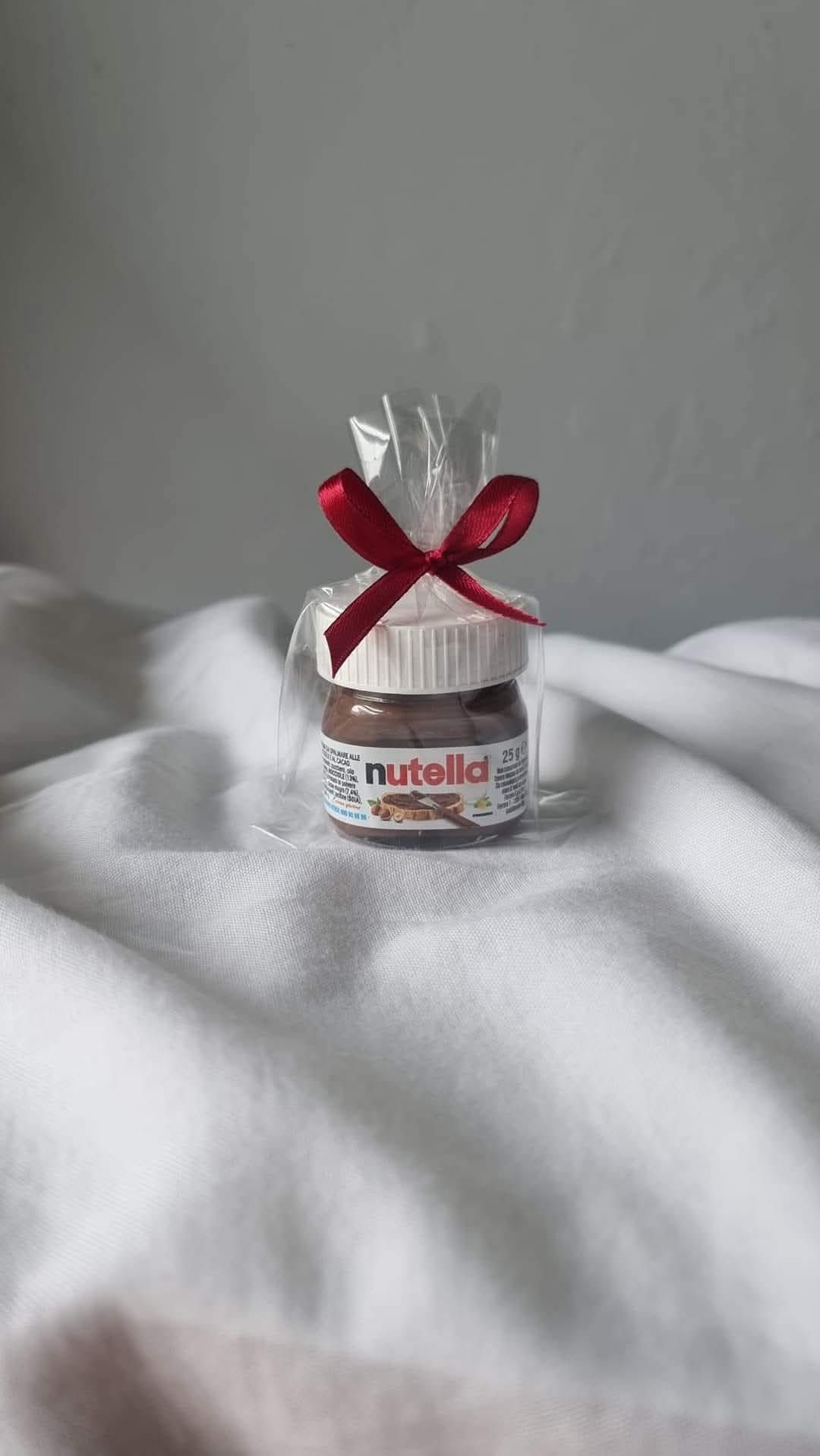 Podziękowania upominki dla gości weselnych mini nutella