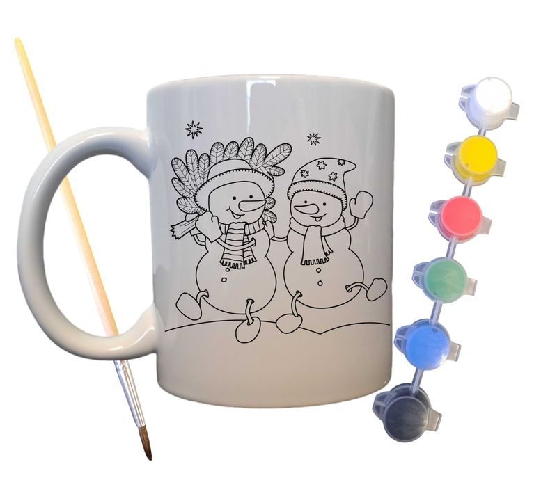 Набір для творчості кружка розмальовка Санта 330 мл біла (КР0060)