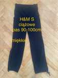 H&M S 36 ciążowe spodnie czarne szeroka nogawka wygode