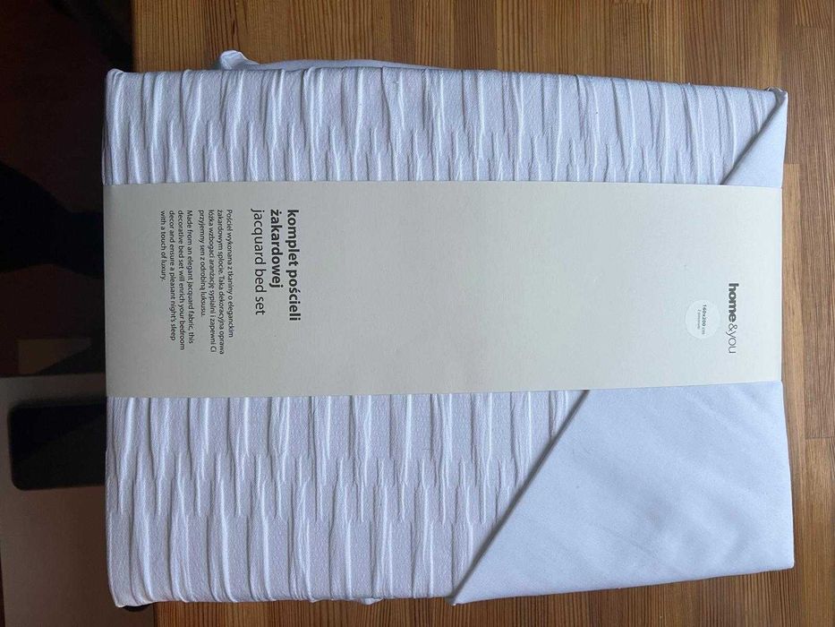 Nowa pościel Home & You żakardowa  biała 160x200cm.