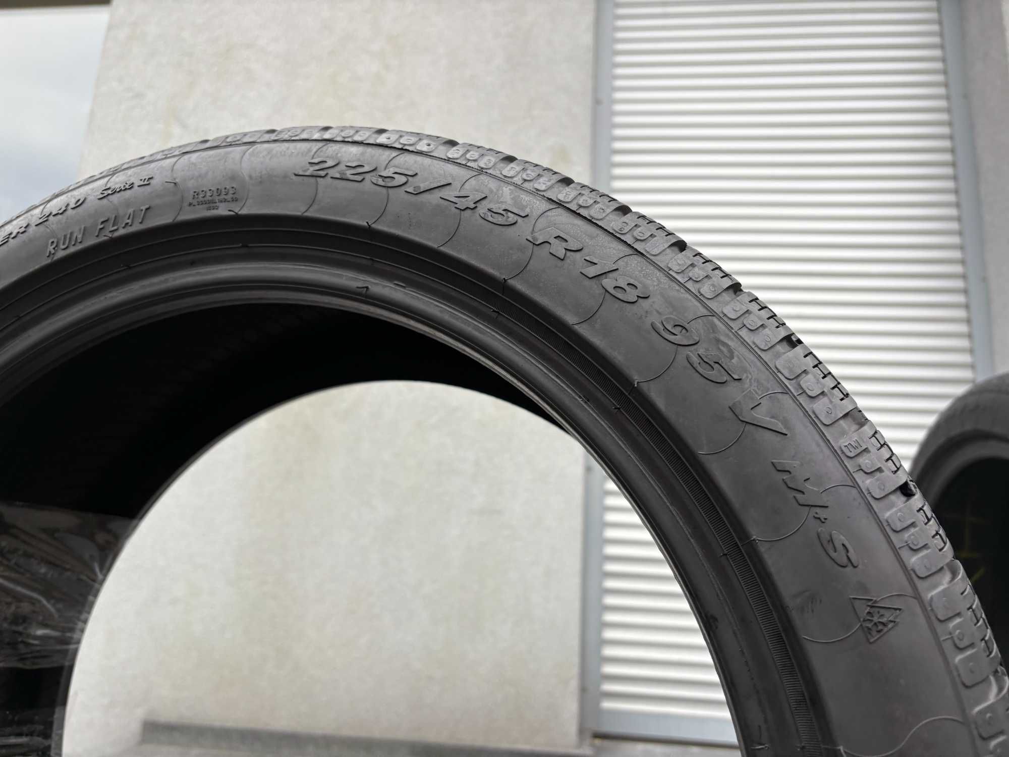 2szt zimowe 225/45R18 Pirelli RUNFLAT 7,5mm 2023r POLEASINGOWE gwar