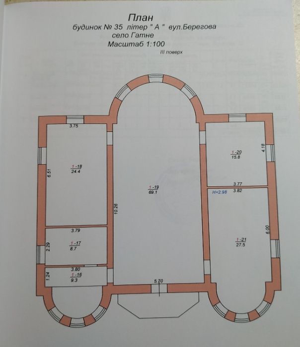 ПРОДАЖ 4-поверхового будинку, 462,5 кв.м., с. Гатне, Берегова,35