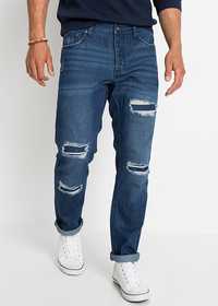 B.P.C męskie jeansy przetarcia, modne r.36