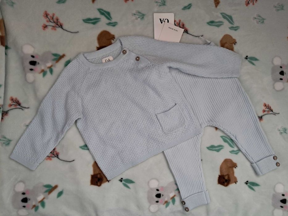 Nowy komplet 68 spodenki sweterek C&A