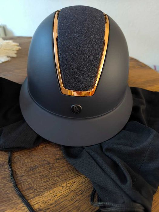 Kask BR Omega granatowo-różowozłoty toczek S  52/54