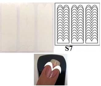 s7 paski french manicure naklejki do paznokci szablon