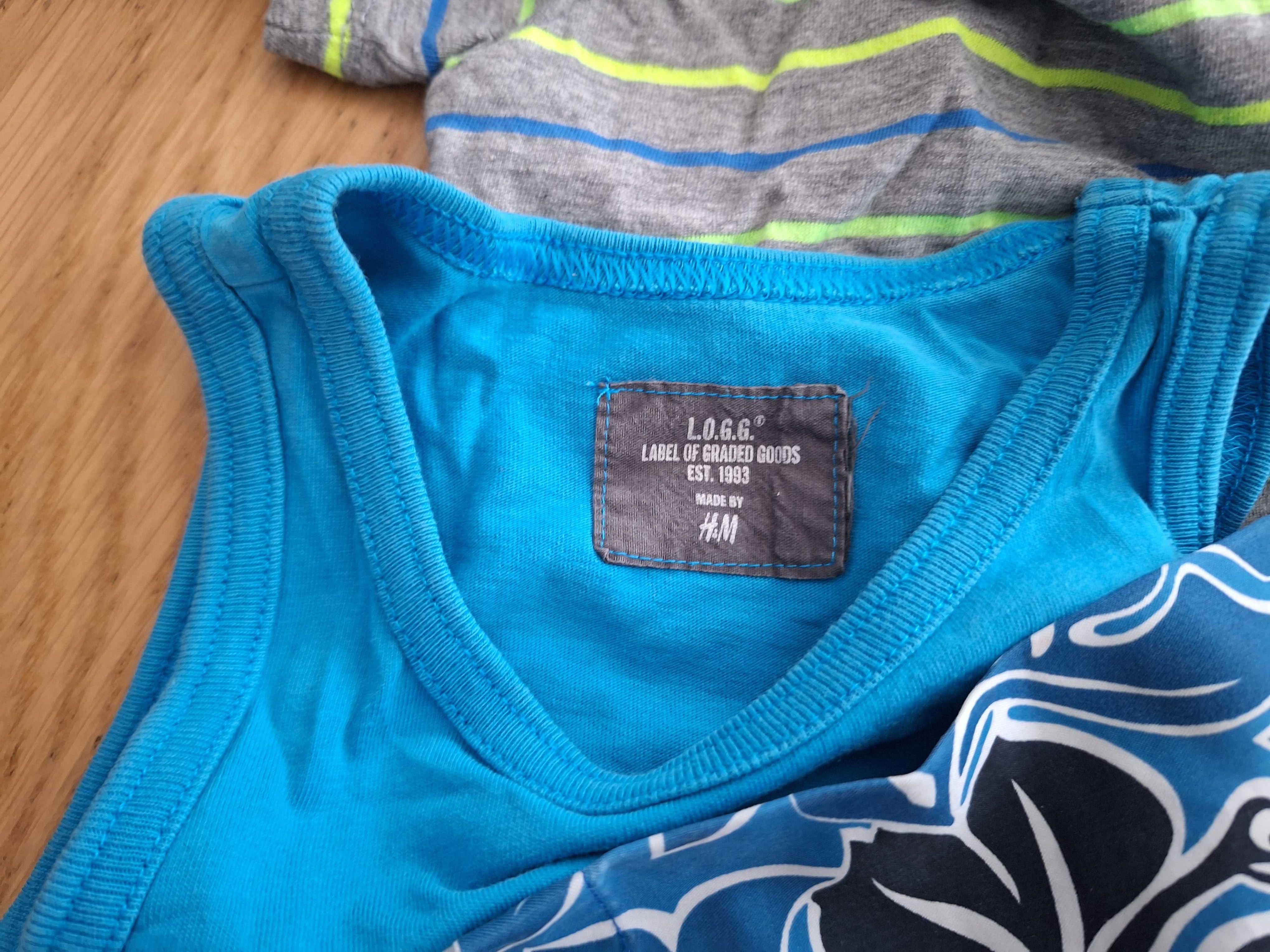 Bluzki z krótkim rękawem, t-shirt dla chłopca 15 sztuk, rozmiar 122