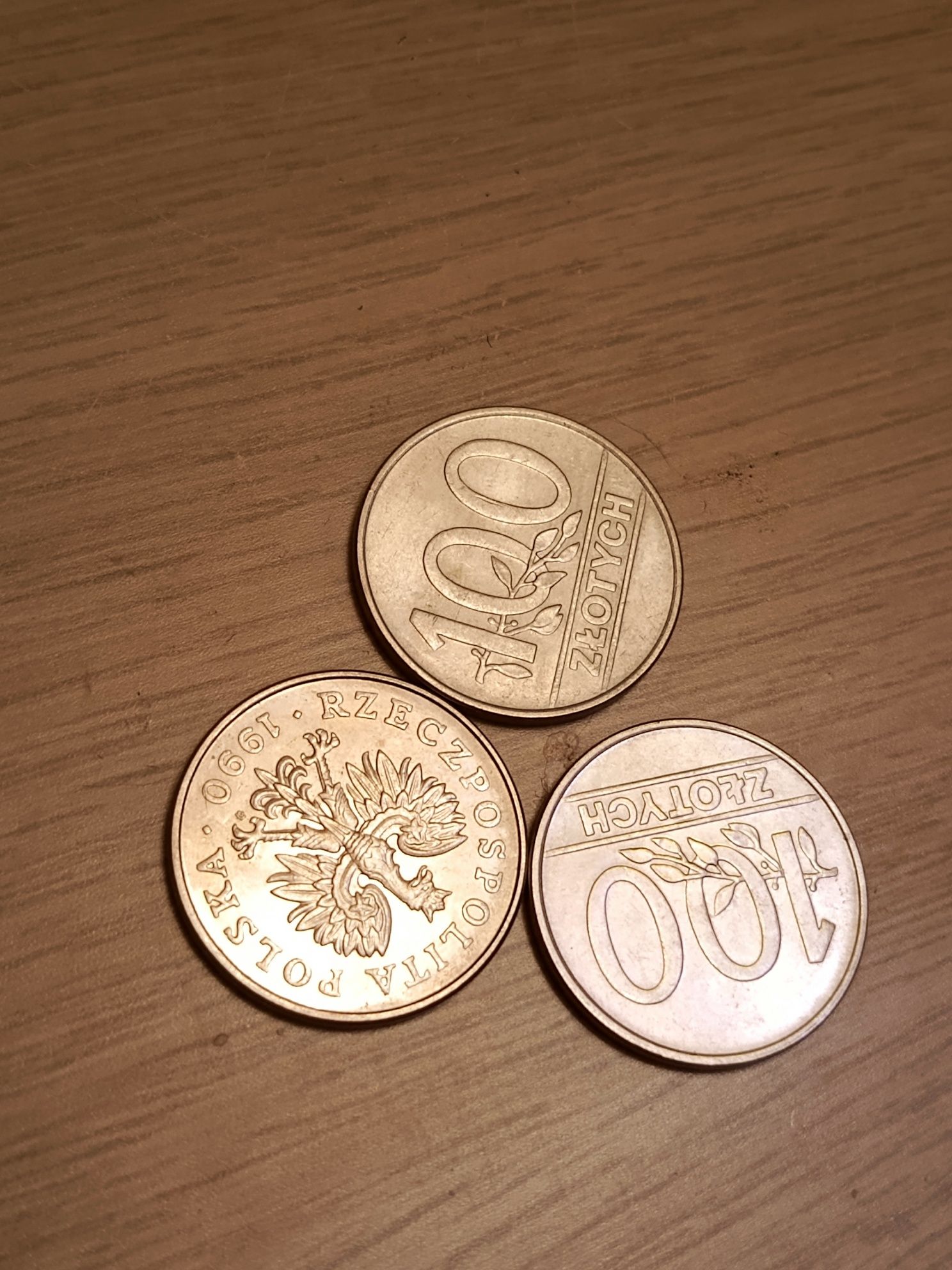 100 zł 1990 monety moneta zestaw złotych 100zl mennicy PRL stare