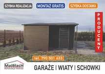 Garaż Blaszany |MAGAZYN na działkę - Altana na narzędzia | - Maj-Blach