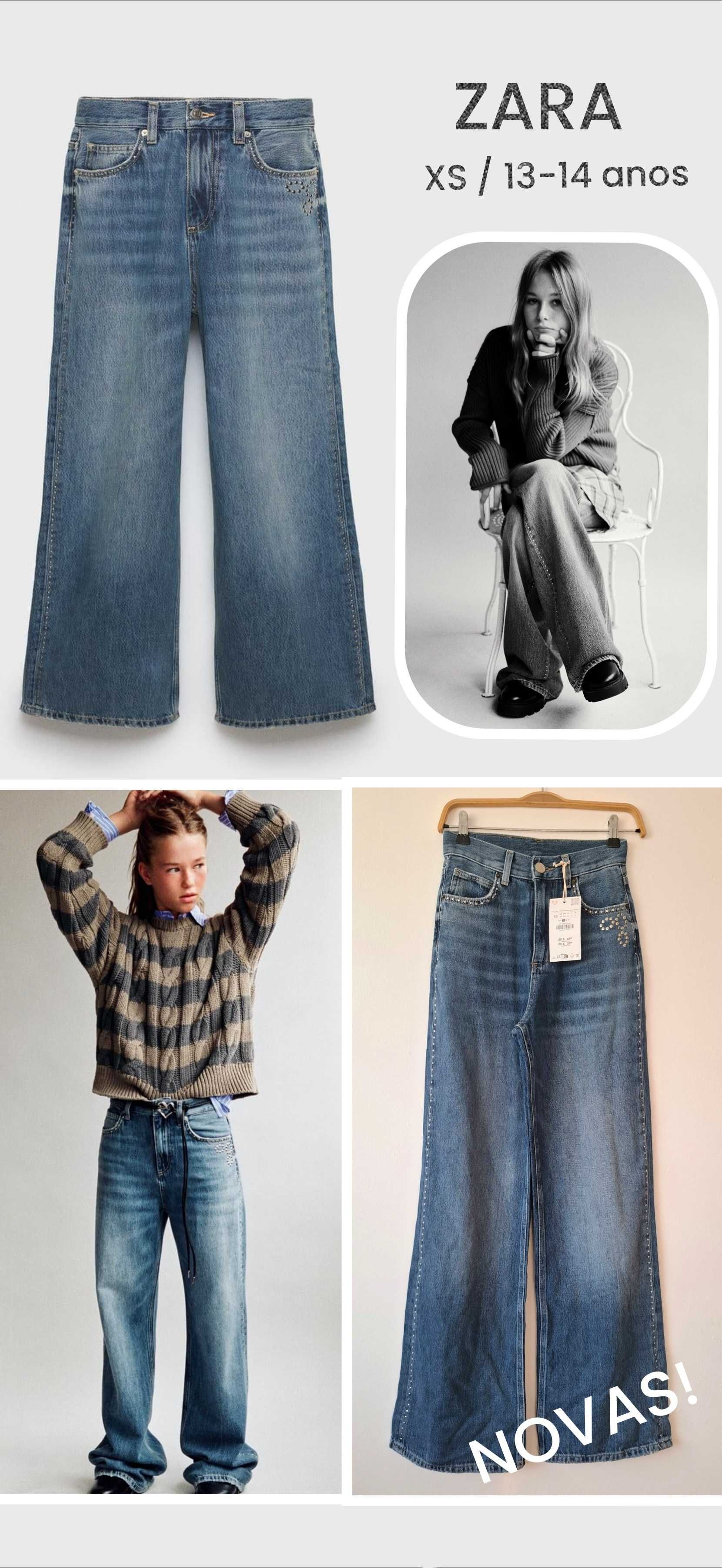 Jeans Zara coleção Z3D XS (13-14 anos) - Novas com etiqueta