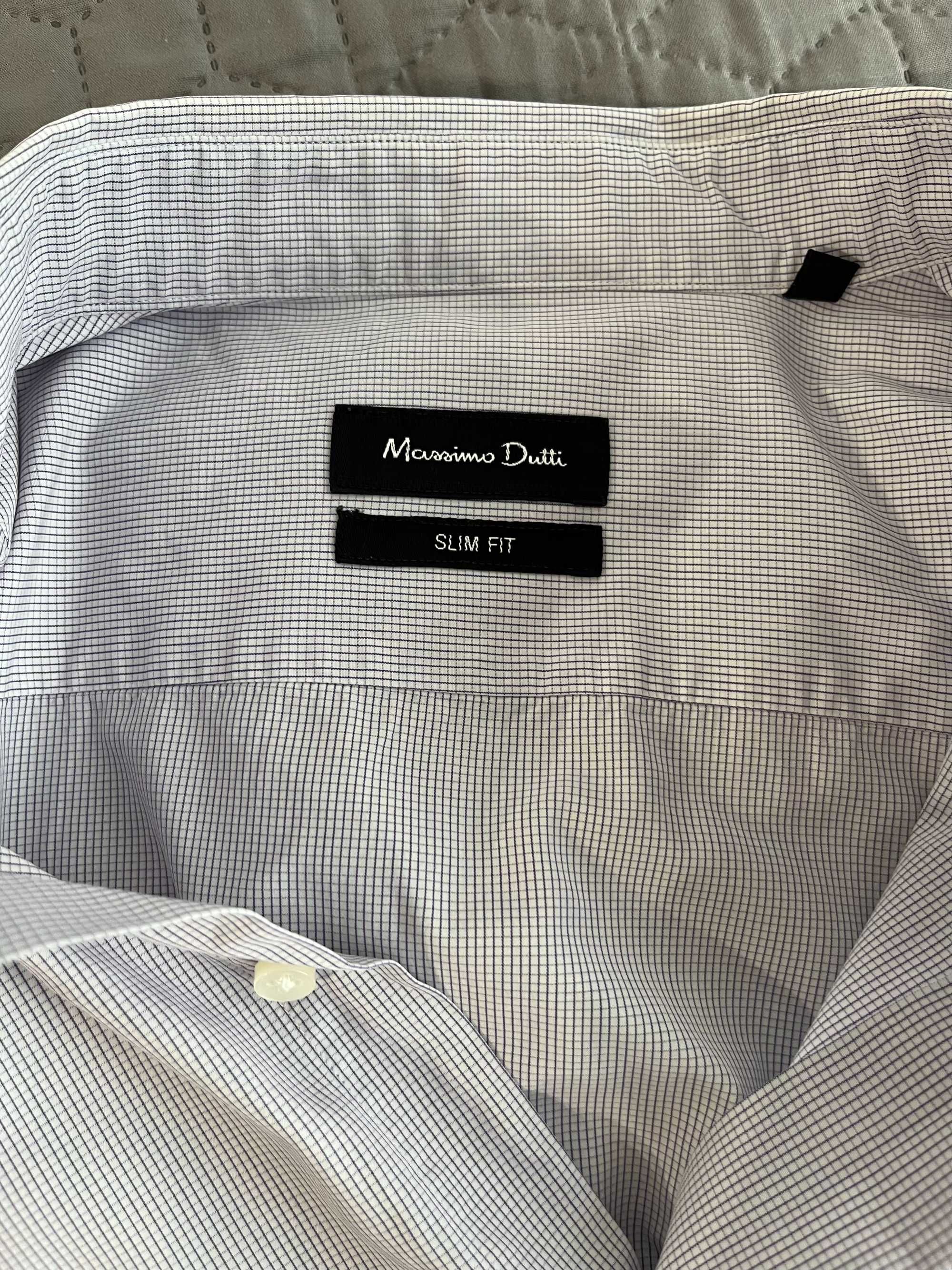 Koszula męska fioletowa - Massimo Dutti - L - bardzo dobry stan