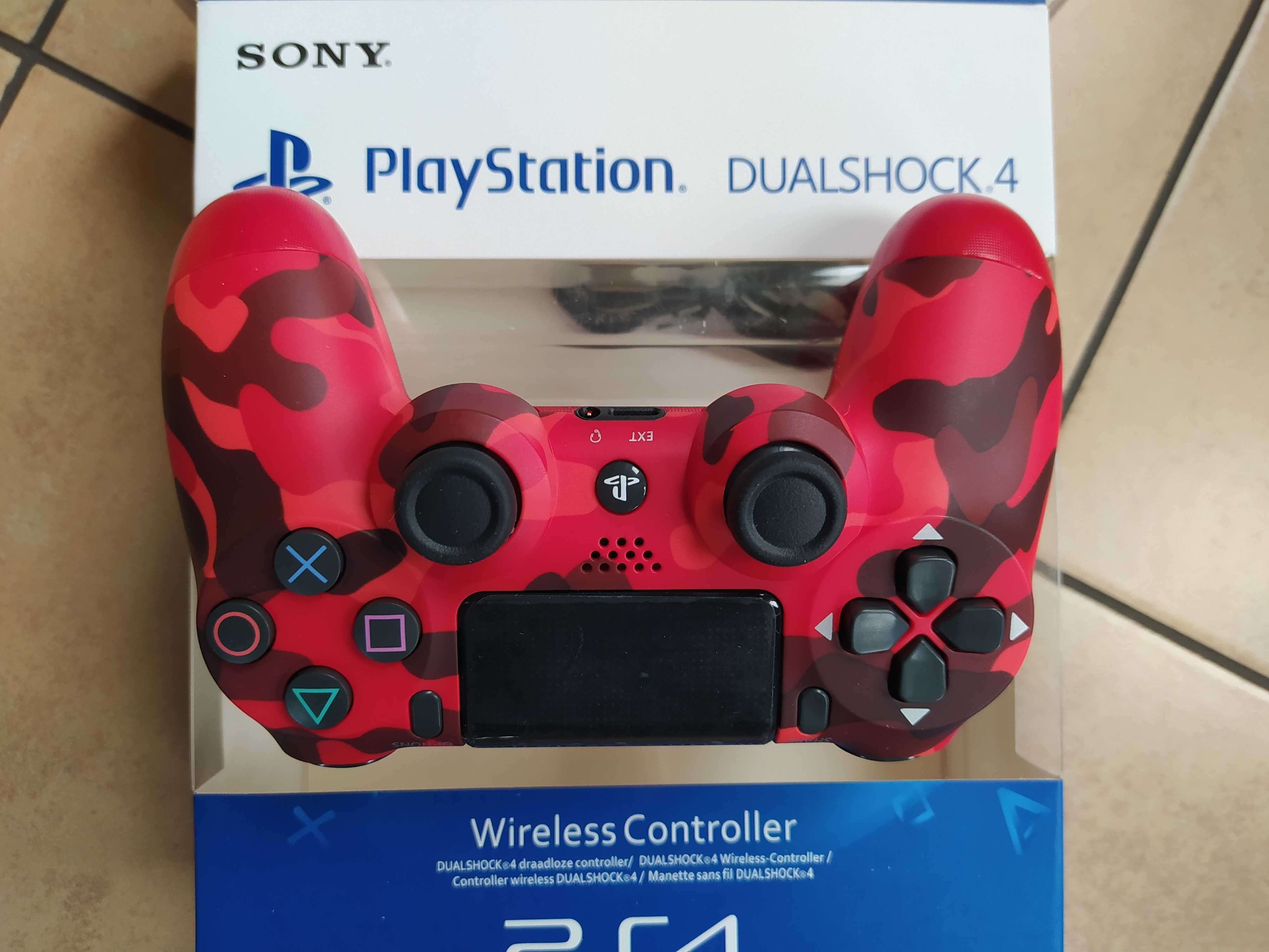 Pad kontroler do PC lub PS4 wersja moro czerwone w fabrycznym pudełku