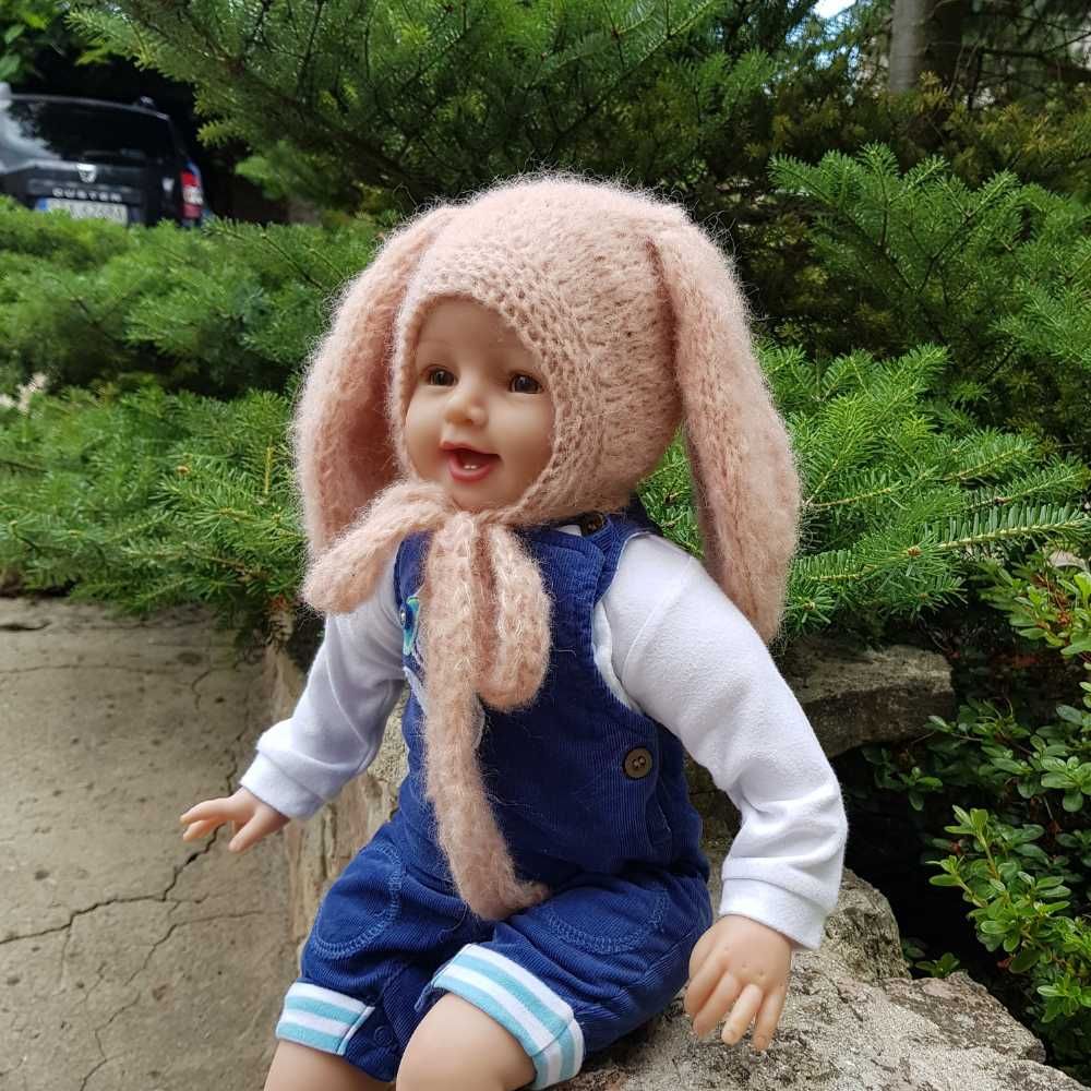 Czapka Piaskowy Króliczek 40/42 niemowlę