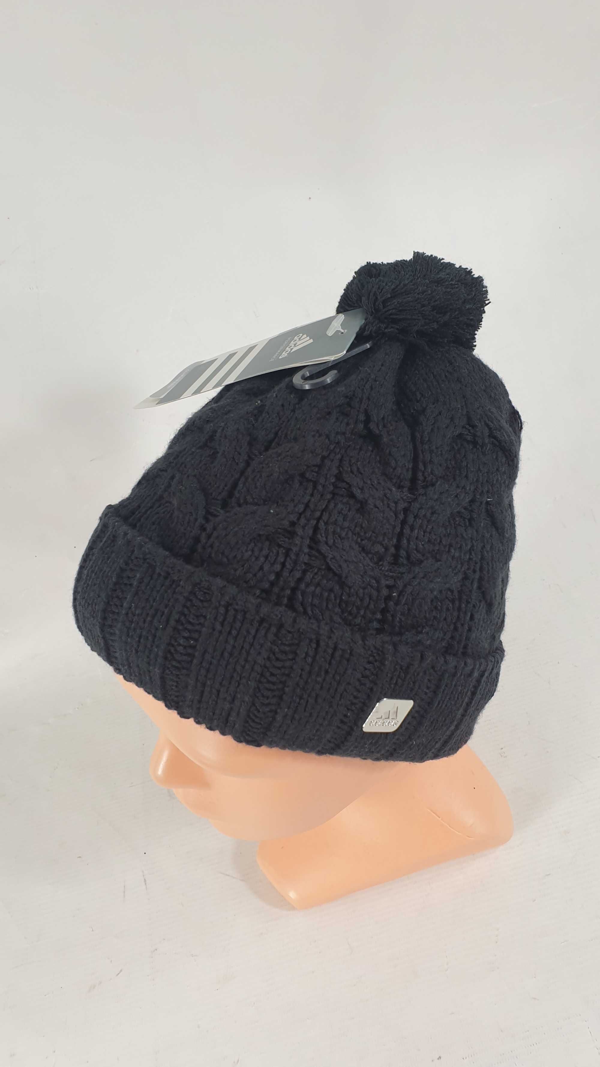 4Czapka zimowa beanie adidas czarna damska roz  uniwersalny